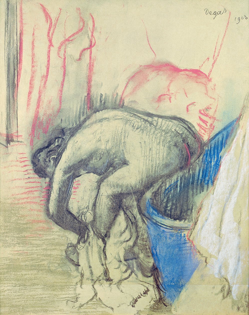 Etter badet av Edgar Degas