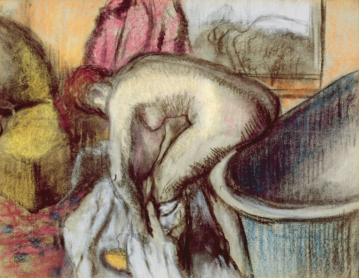 Etter badet, ca. 1895 av Edgar Degas