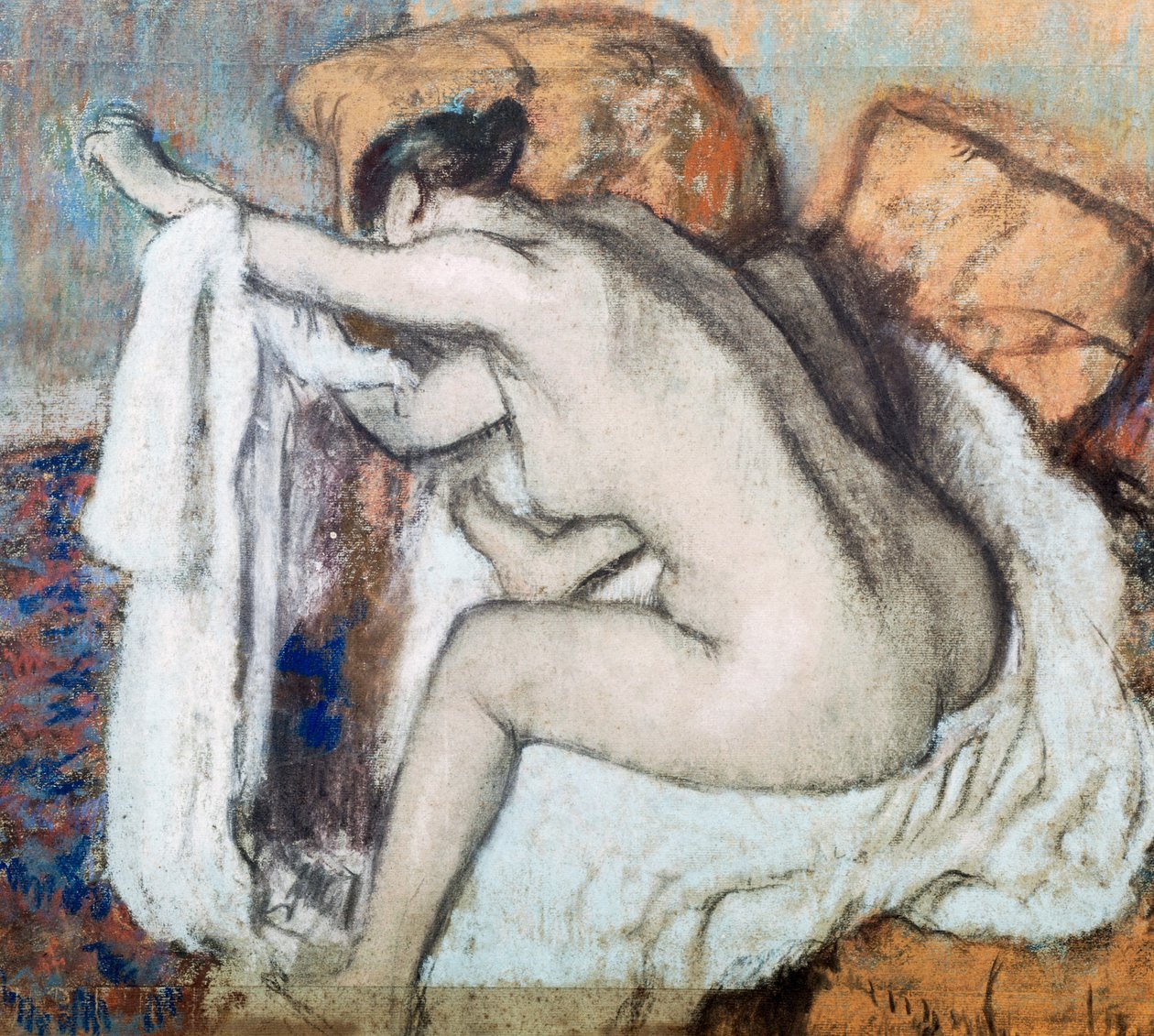 Etter badet av Edgar Degas