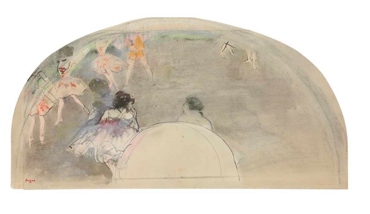 Ballettscene, ca. 1880 av Edgar Degas