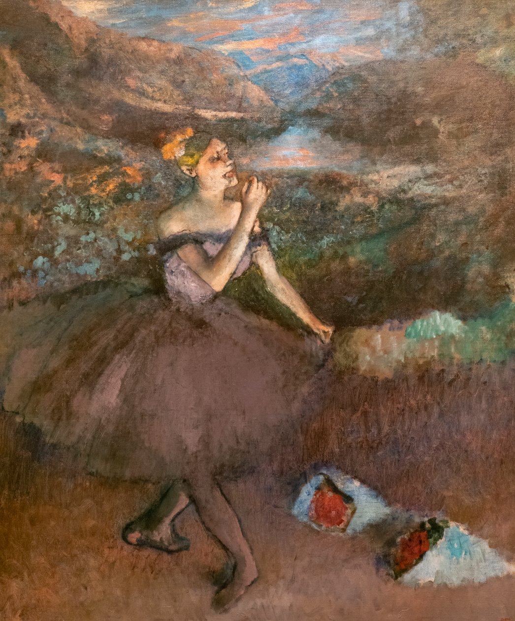 Bukettdanser. Rundt 1895-1900. Olje på lerret. av Edgar Degas