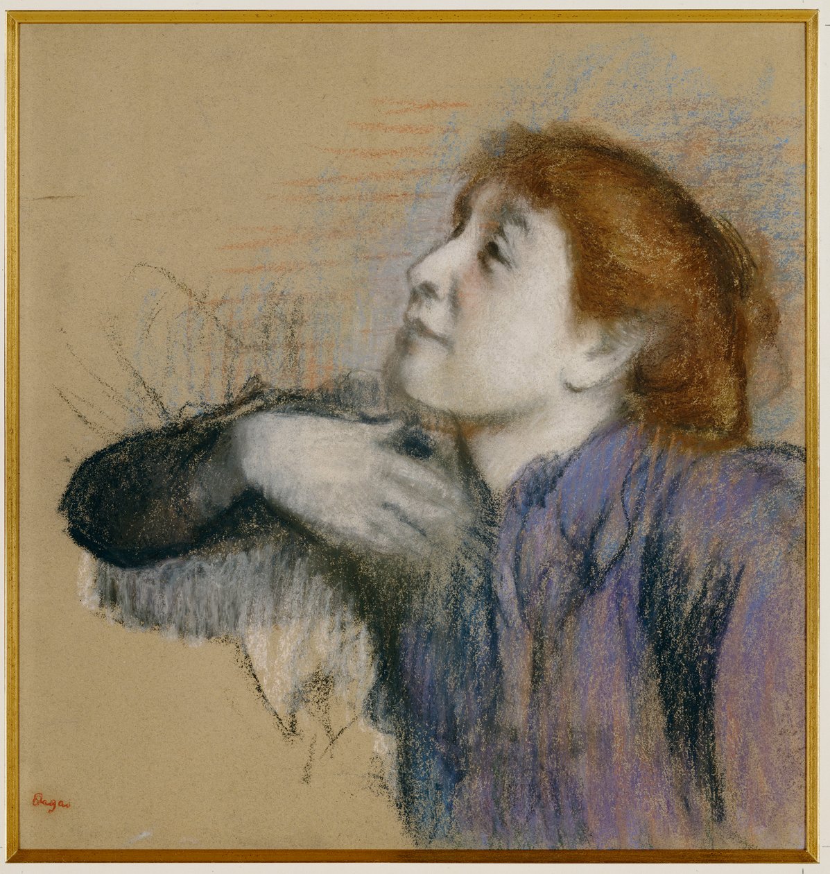 Byste av en kvinne, ca. 1880-85 av Edgar Degas