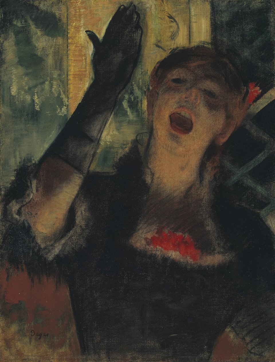 Cafe Singer, 1879. av Edgar Degas