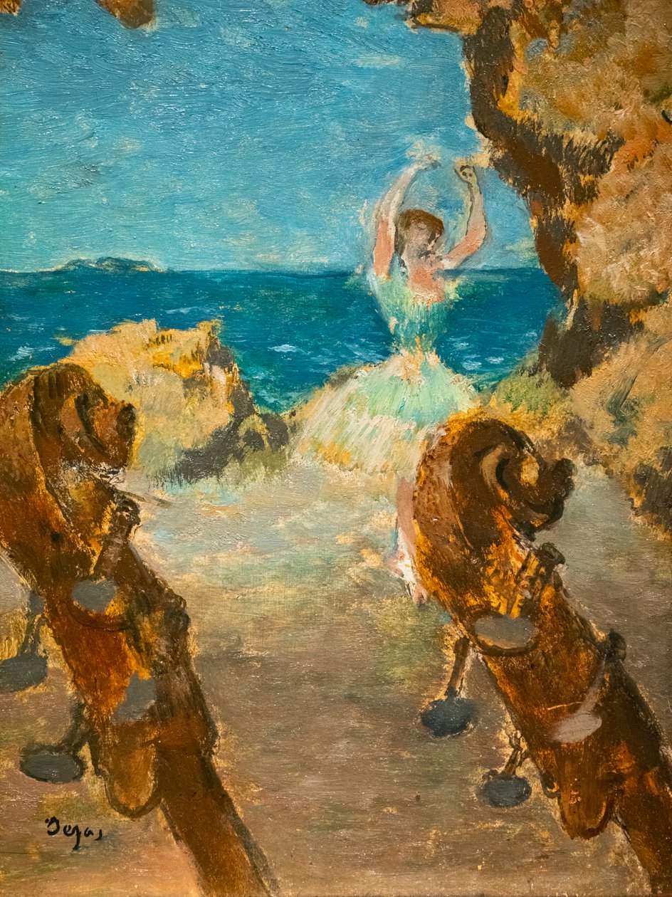 Danser. Ballettscene. 1891. Olje på lerret. av Edgar Degas