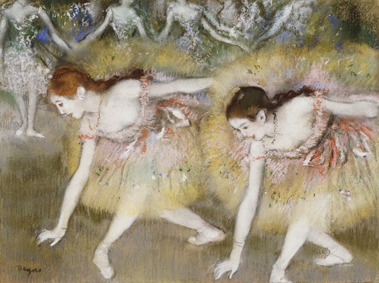 Dansere som bøyer seg ned av Edgar Degas