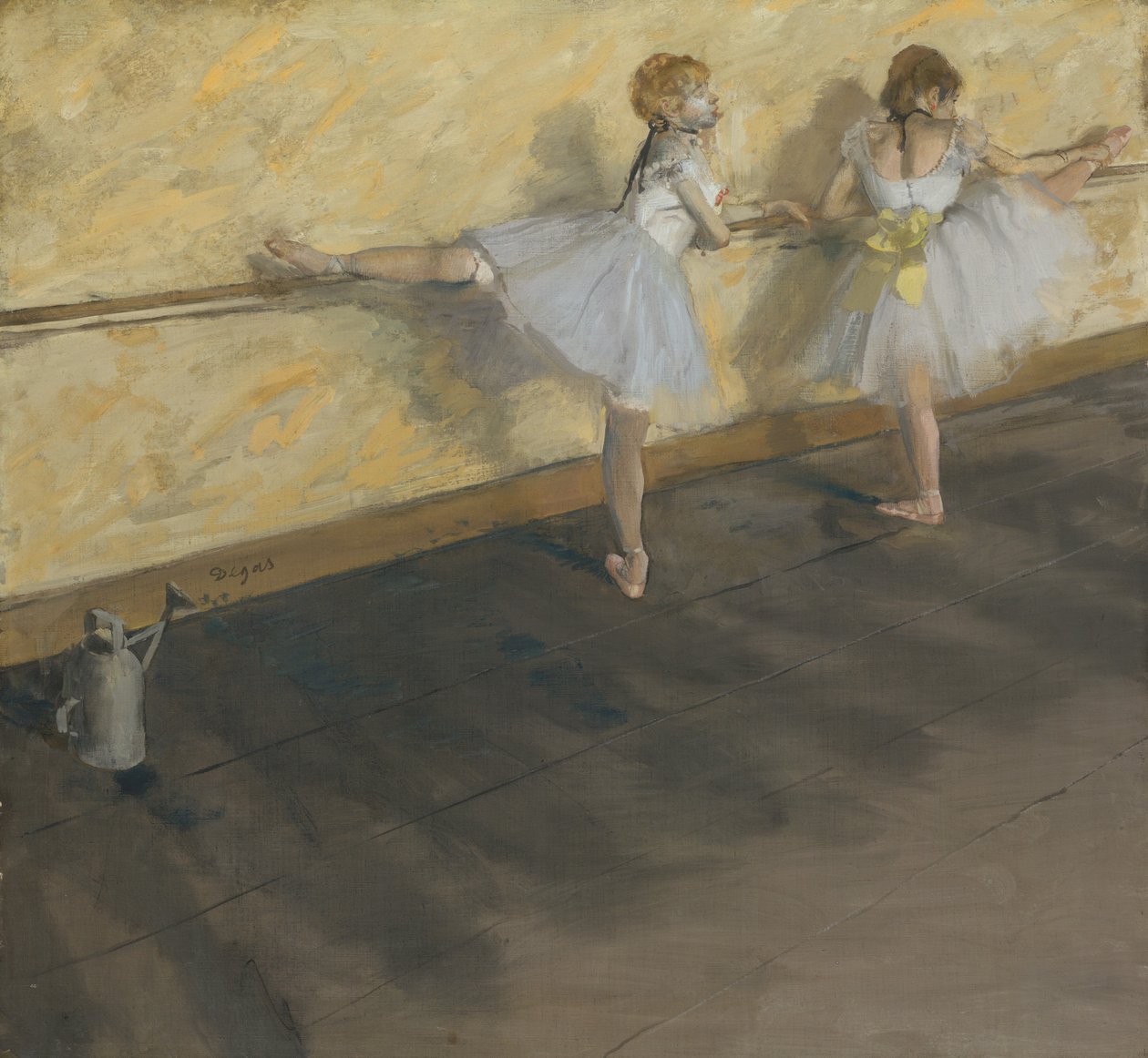 Dansere som øver på Barre, 1877. av Edgar Degas
