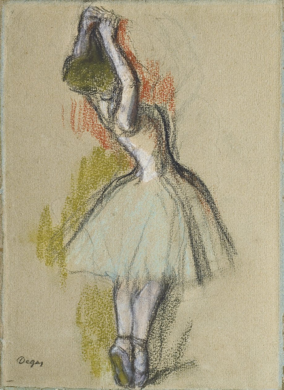 Stående danser, ca. 1885 av Edgar Degas