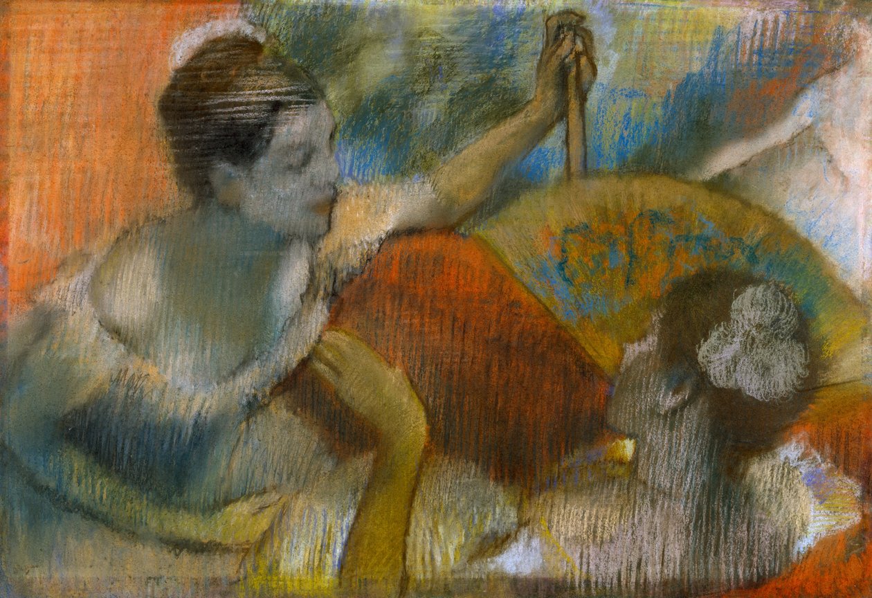 Fan Dancer, ca. 1883-86 (pastell på papir) av Edgar Degas
