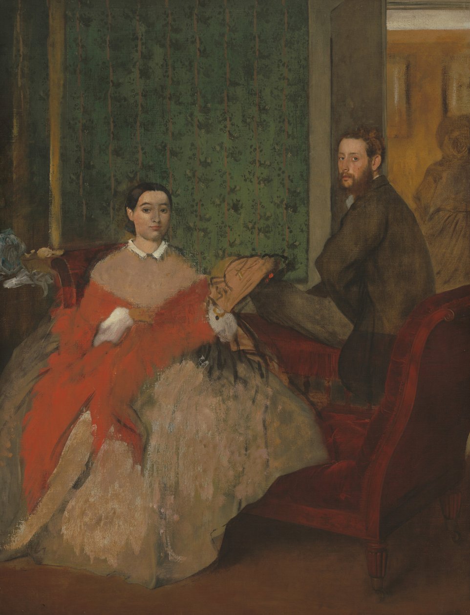 Edmondo og Thérèse Morbilli, ca. 1865. av Edgar Degas