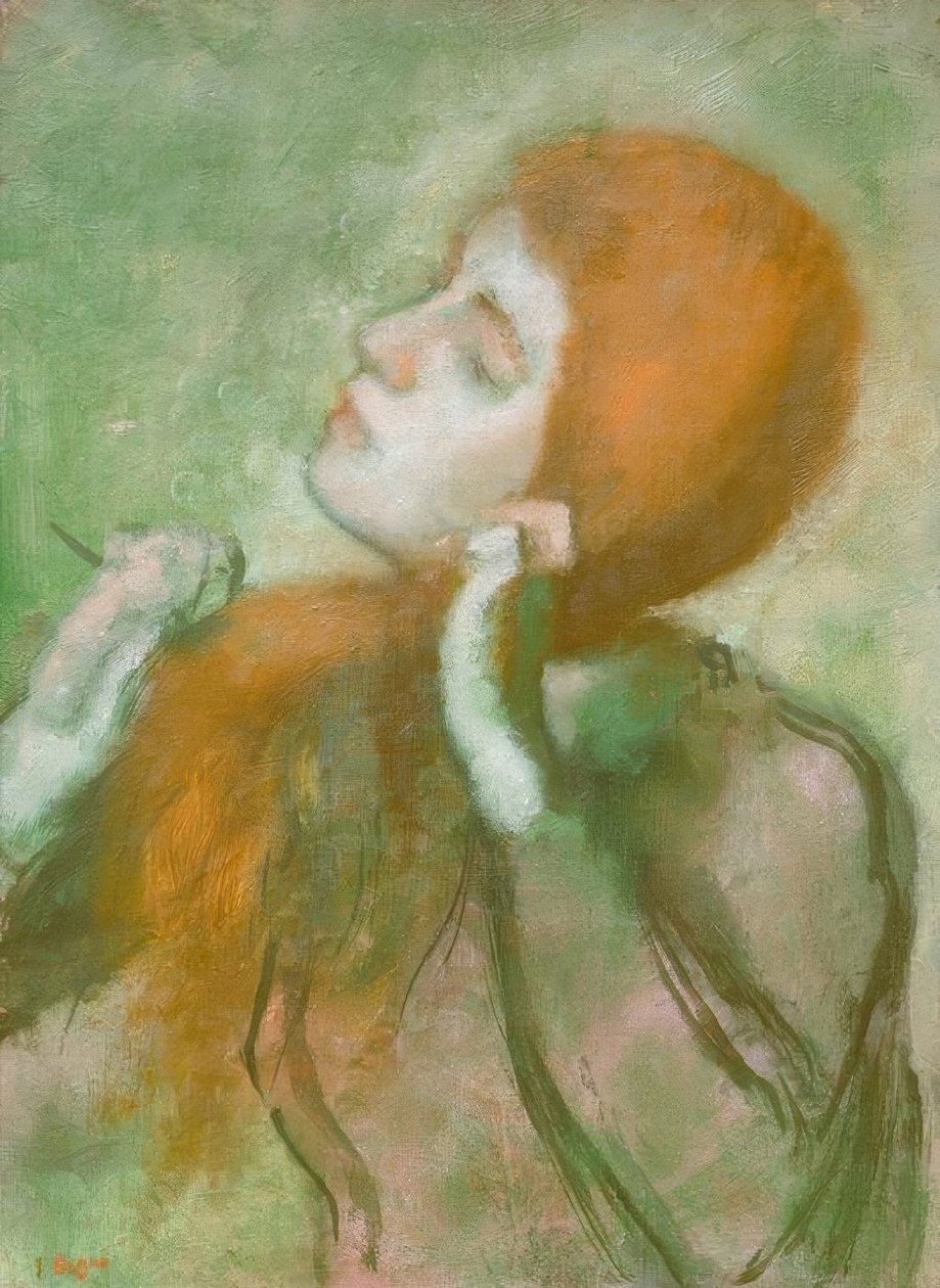 Kvinne gre av Edgar Degas