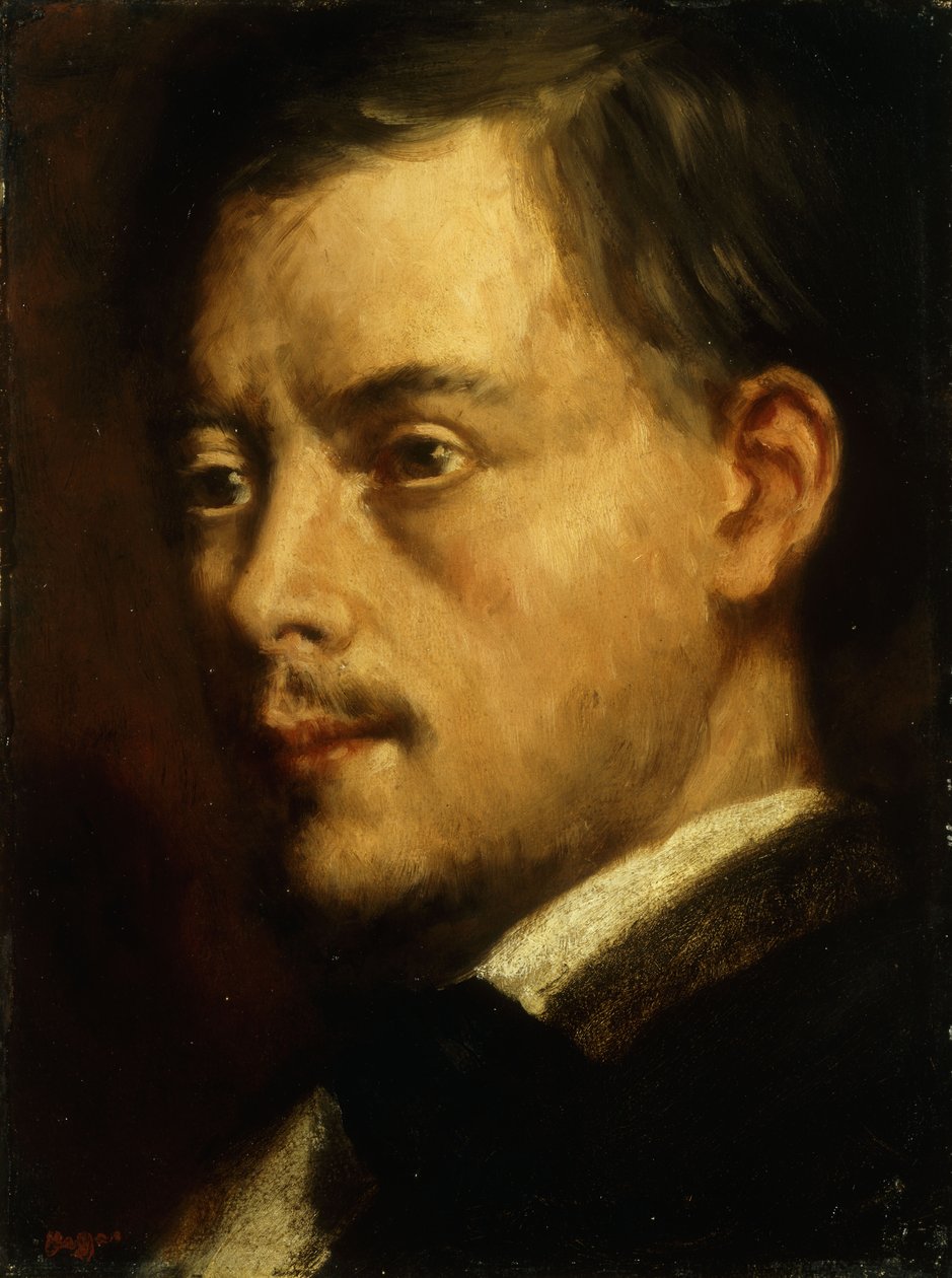 Head of a Man; Tete d"Homme, ca. 1864 av Edgar Degas