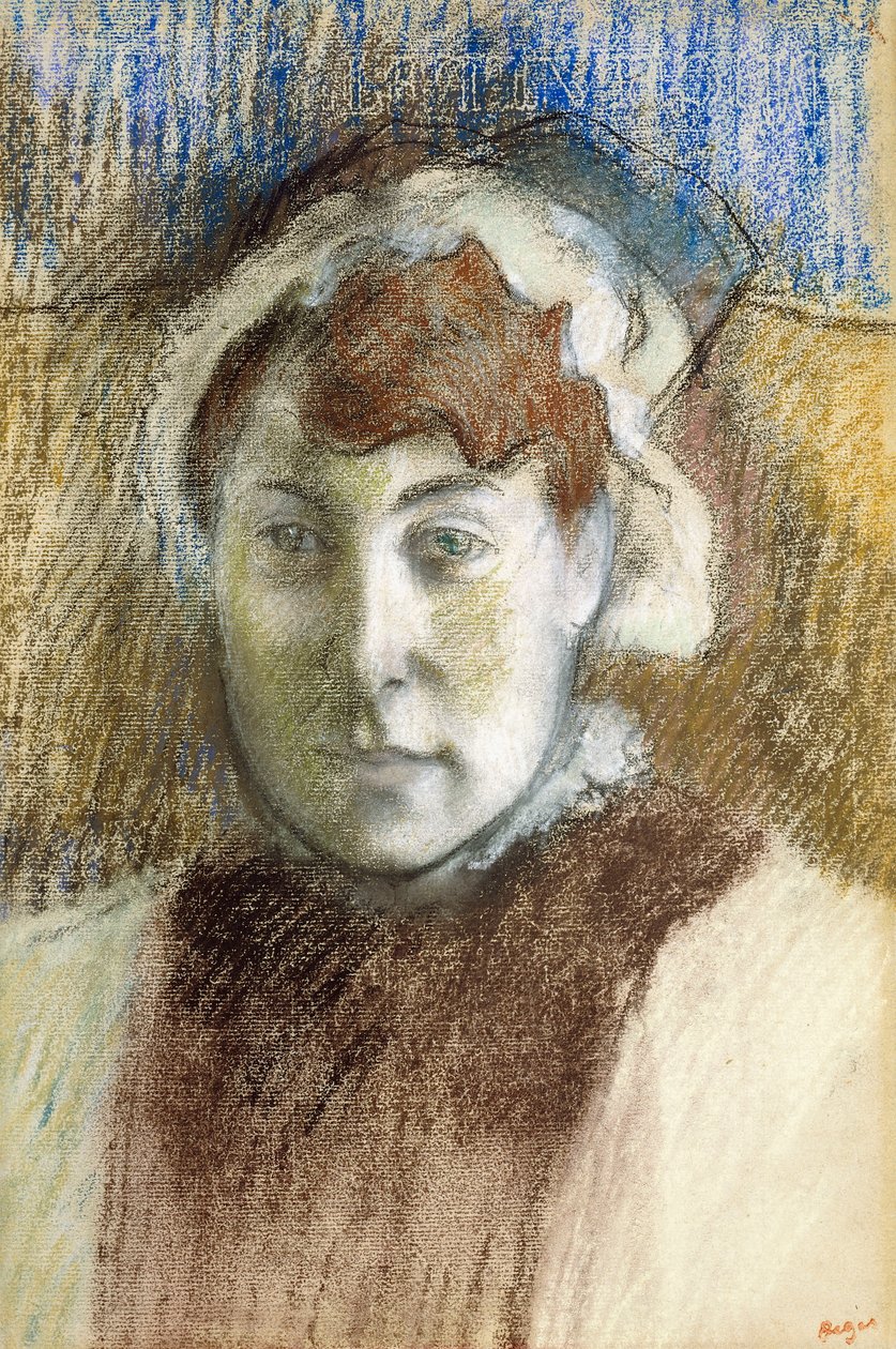 Hodet til en kvinne av Edgar Degas