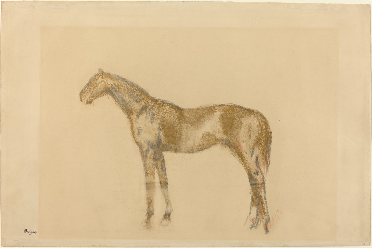 Hest, c. 1890. av Edgar Degas