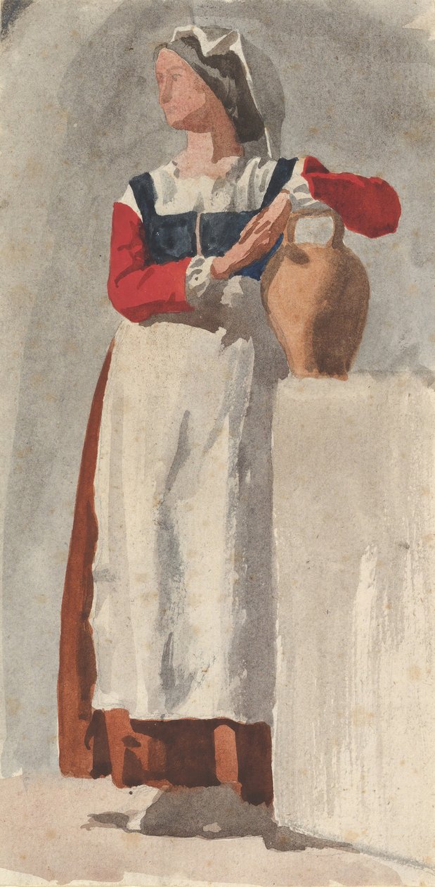 italiensk kvinne, ca. 1856-57. av Edgar Degas.