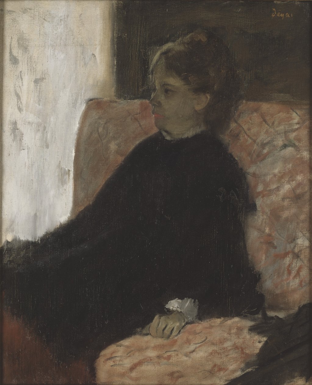 Dame i svart av Edgar Degas
