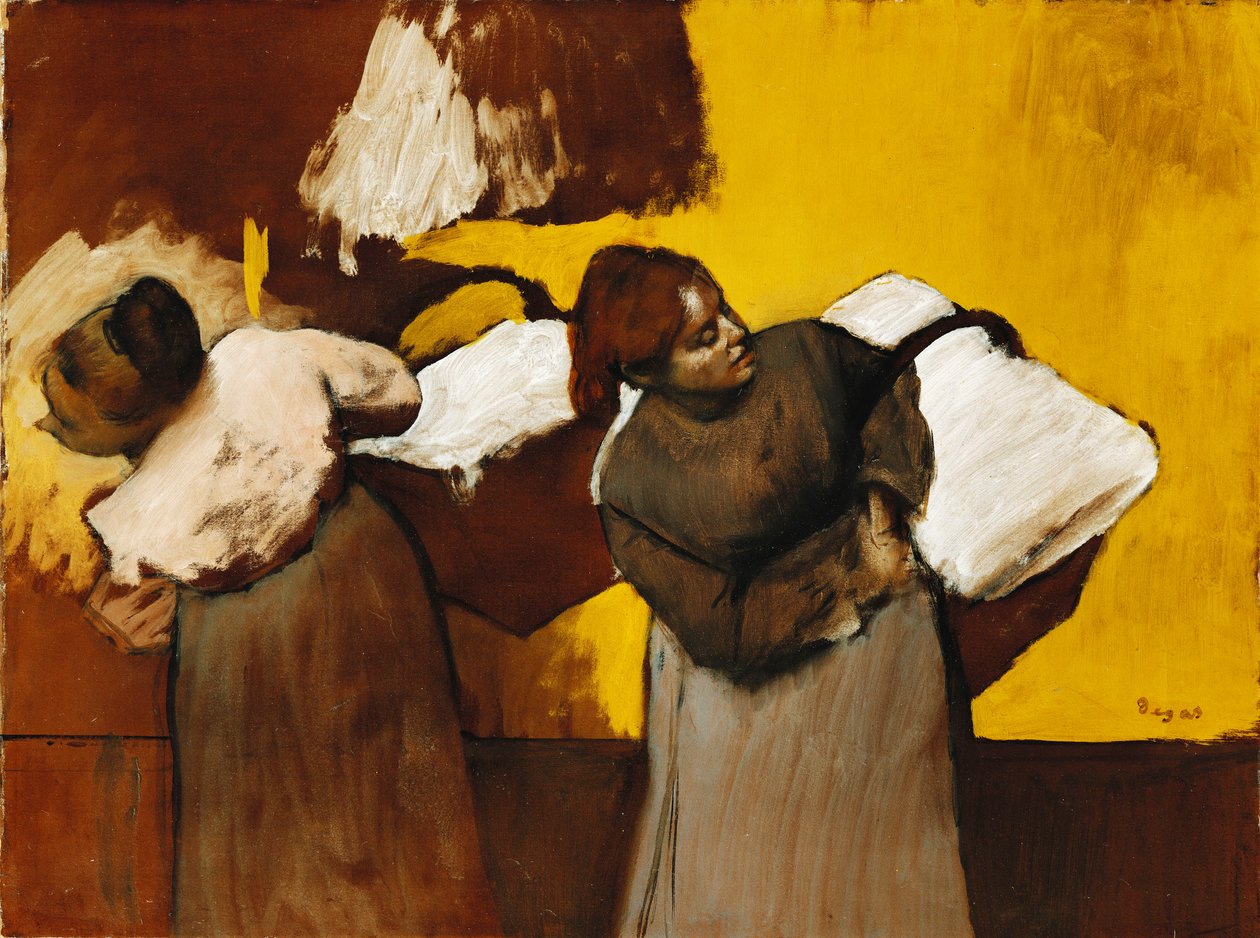 Vaskerier, ca. 1876 av Edgar Degas