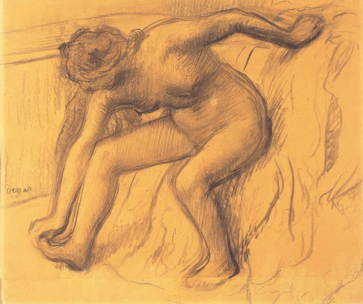Etter badet av Edgar Degas