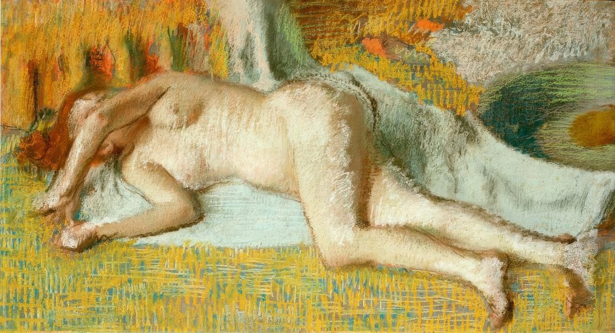 Etter badet av Edgar Degas
