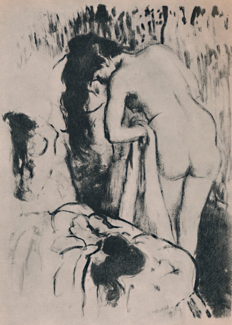 Naken kvinnedressing, ca. 1890, 1946. av Edgar Degas