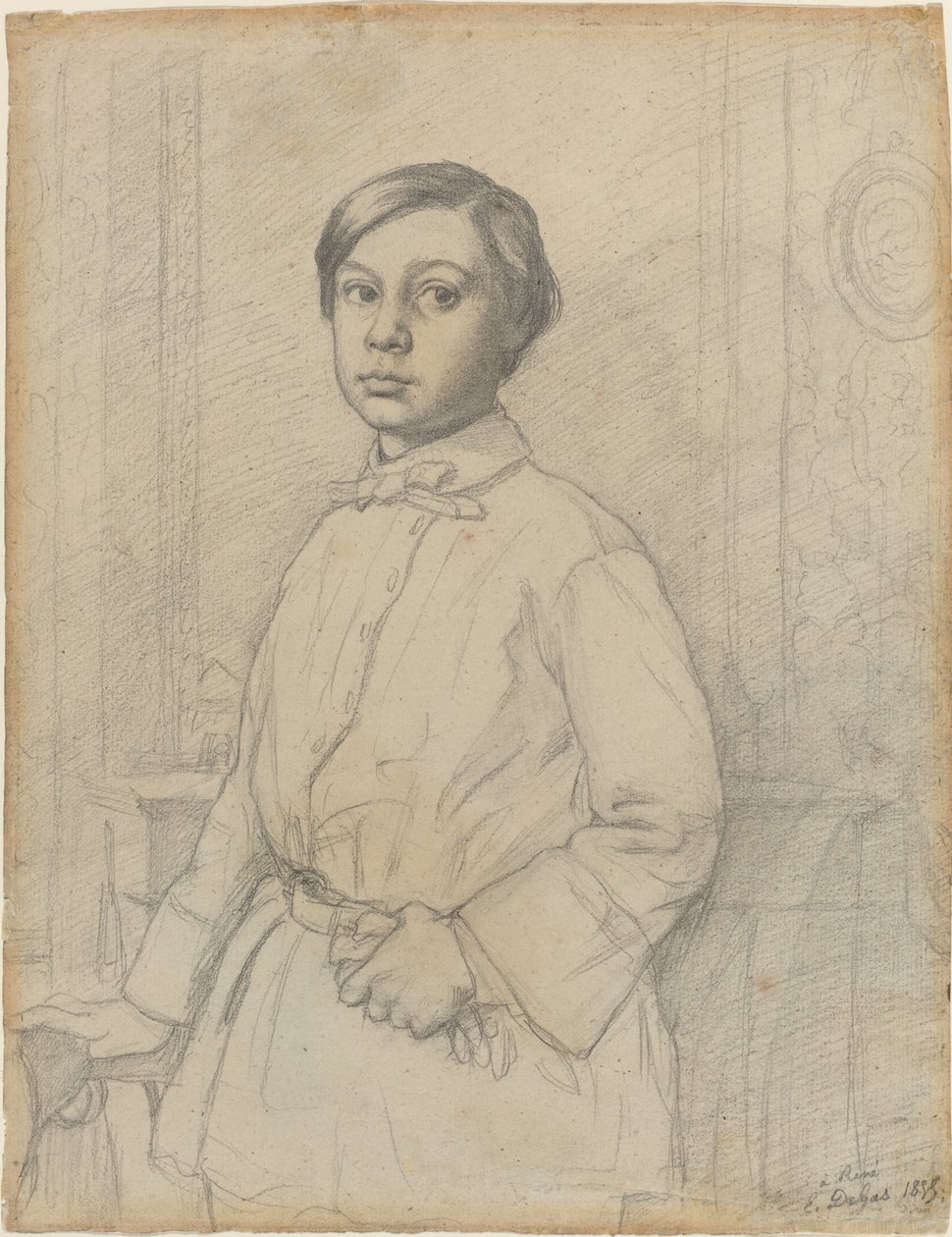 Rene de Gas [recto], 1855 av Edgar Degas