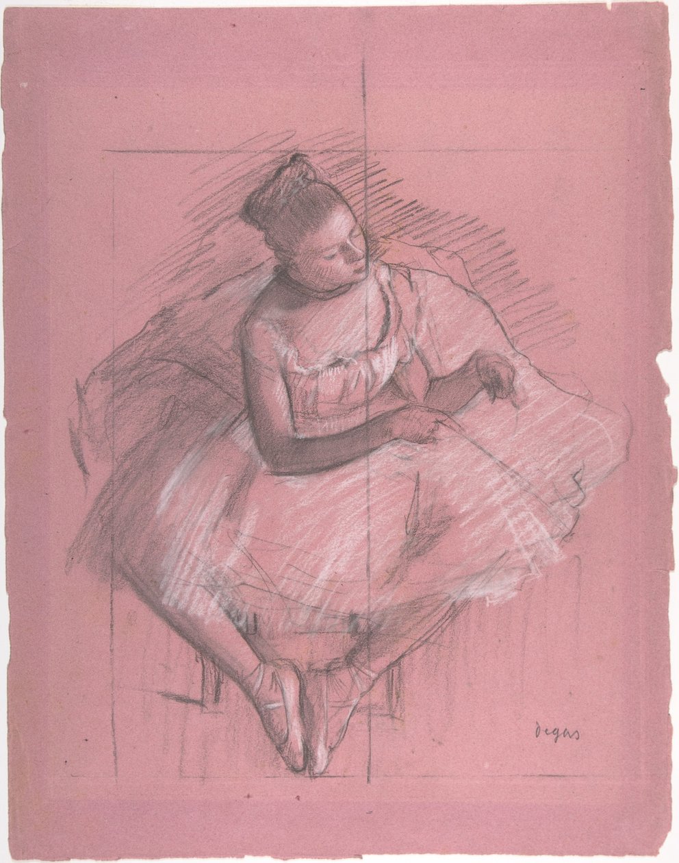 Sittende danser av Edgar Degas