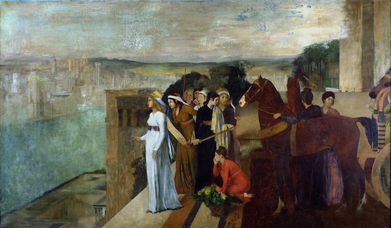 Semiramis Building Babylon, 1861 av Edgar Degas