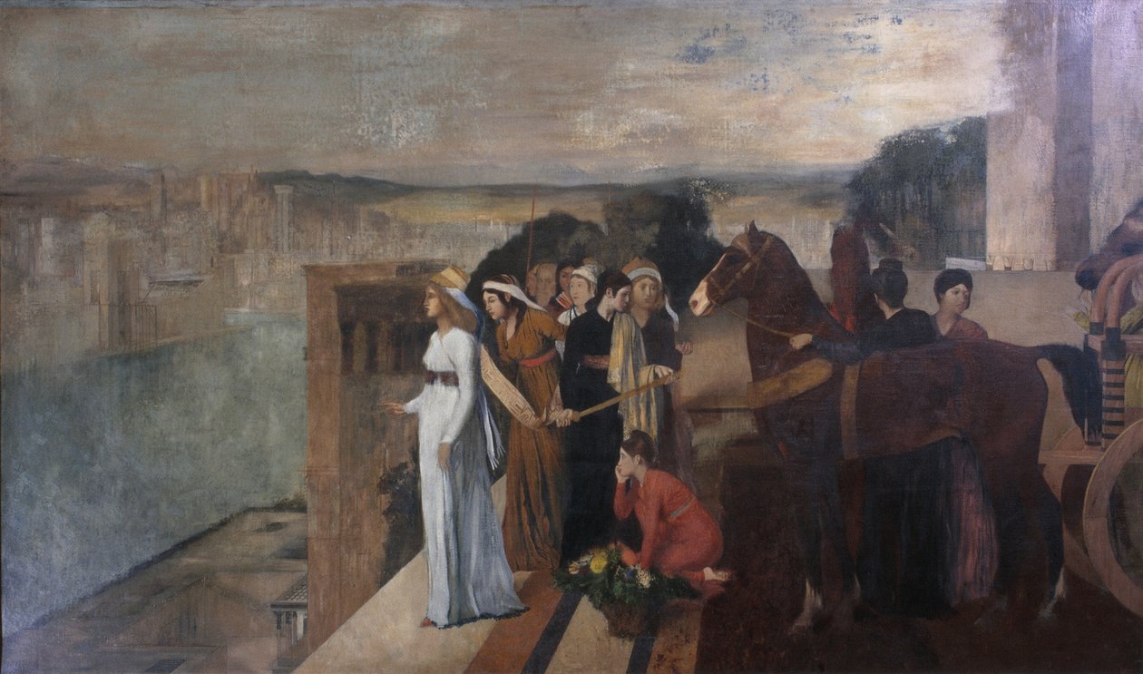 Semiramis Building Babylon, 1861 av Edgar Degas