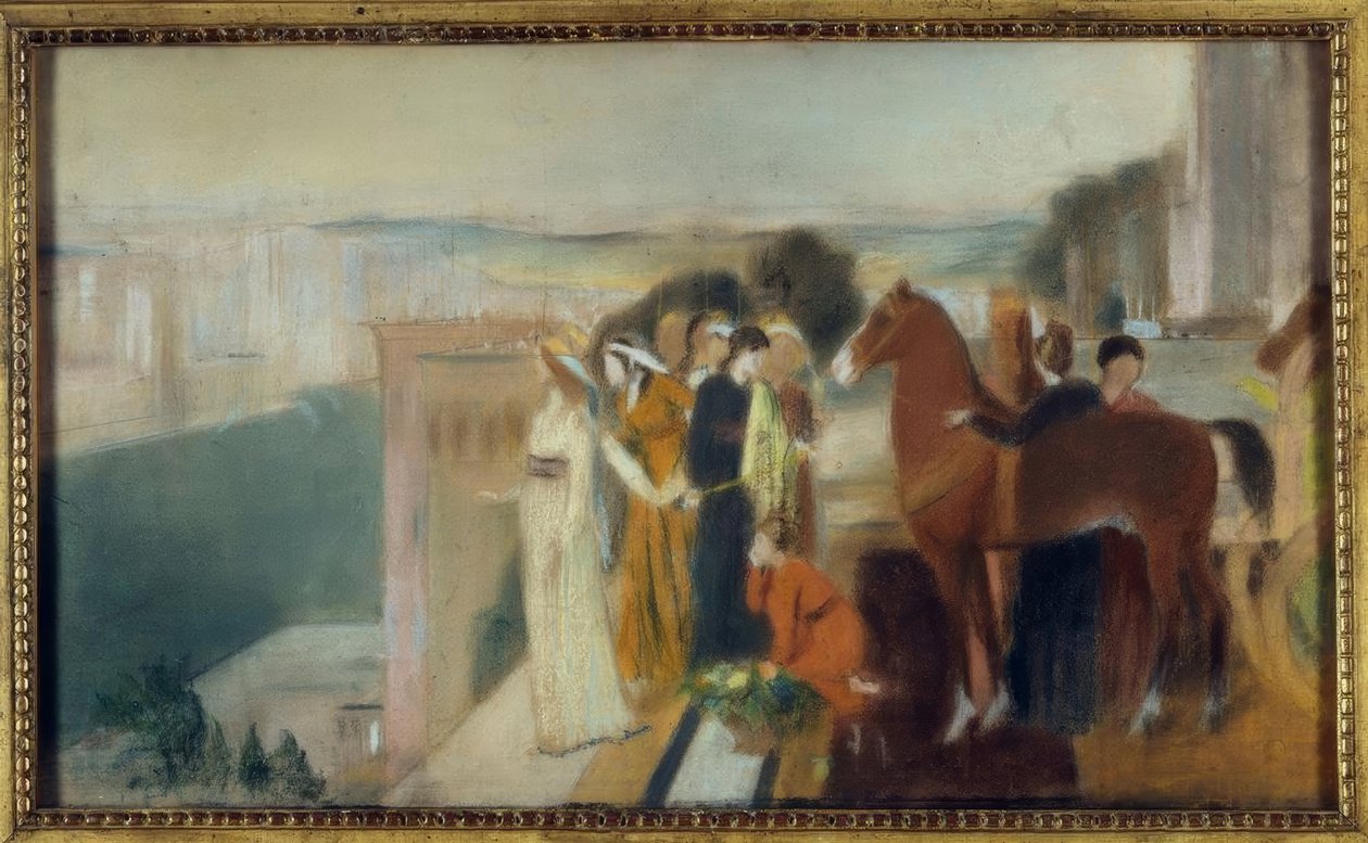 Semiramis bygger Babylon av Edgar Degas