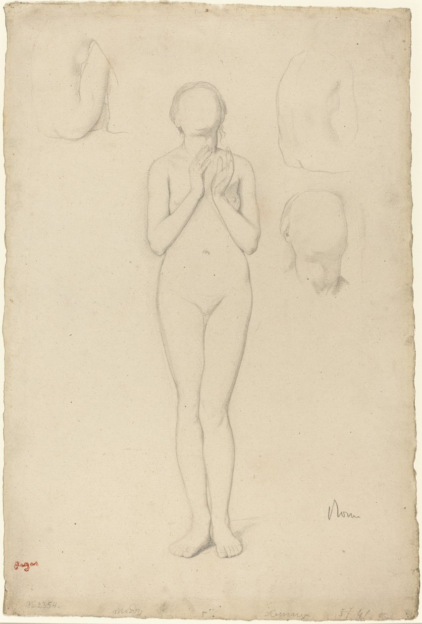 Studie av en naken kvinne, 18561858. av Edgar Degas