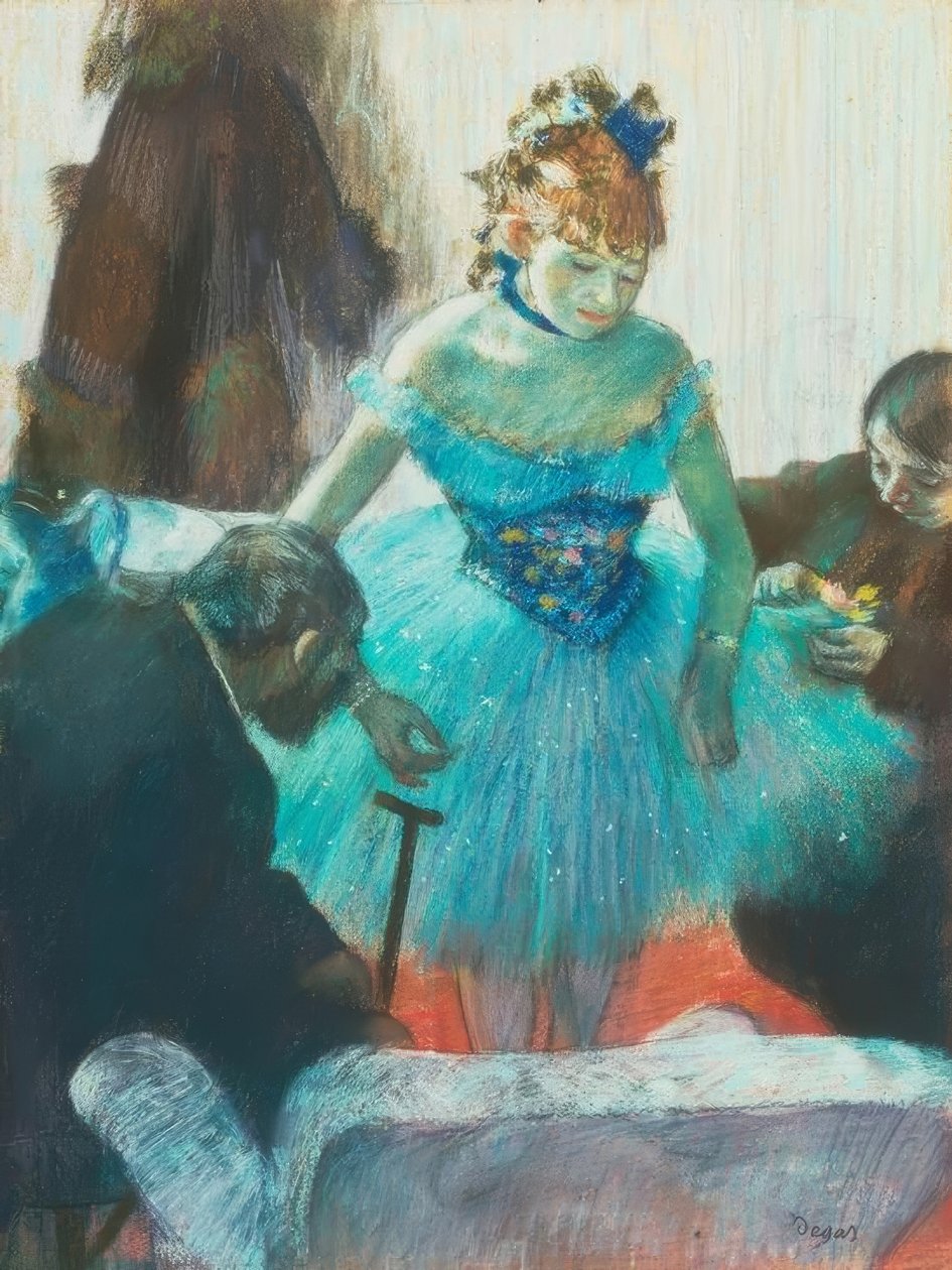 Danser i garderoben av Edgar Degas
