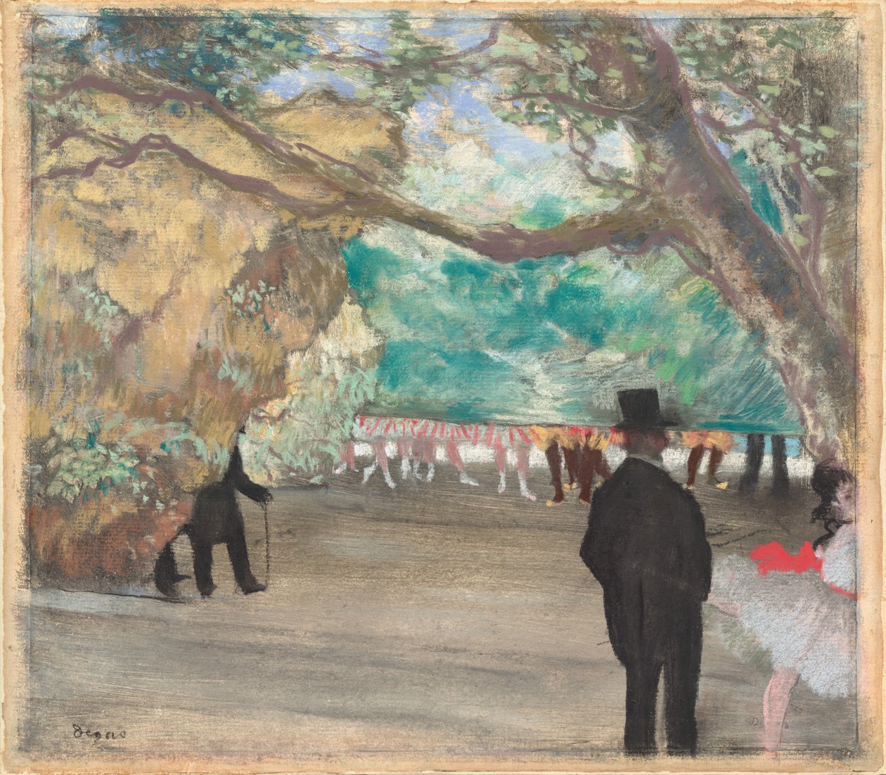 The Curtain, ca. 1880. av Edgar Degas