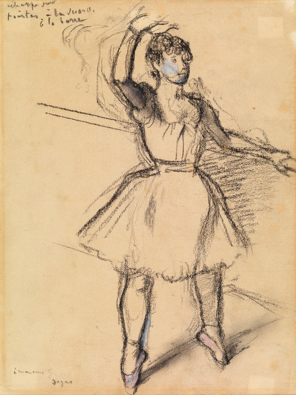 Den lille danseren, ca. 1885 (kritt på papir) av Edgar Degas