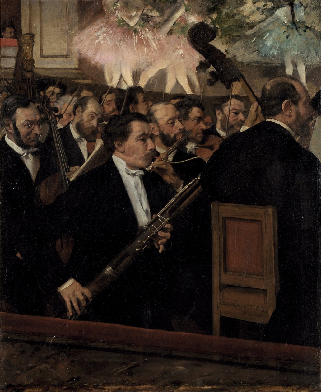 Orkesteret ved Operaen, ca. 1870 av Edgar Degas