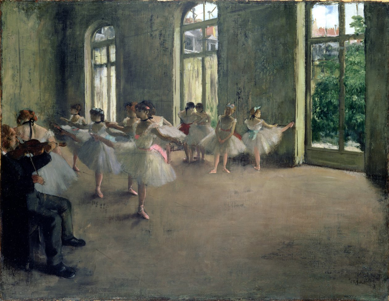 Øvelsen, ca. 1873-78 av Edgar Degas