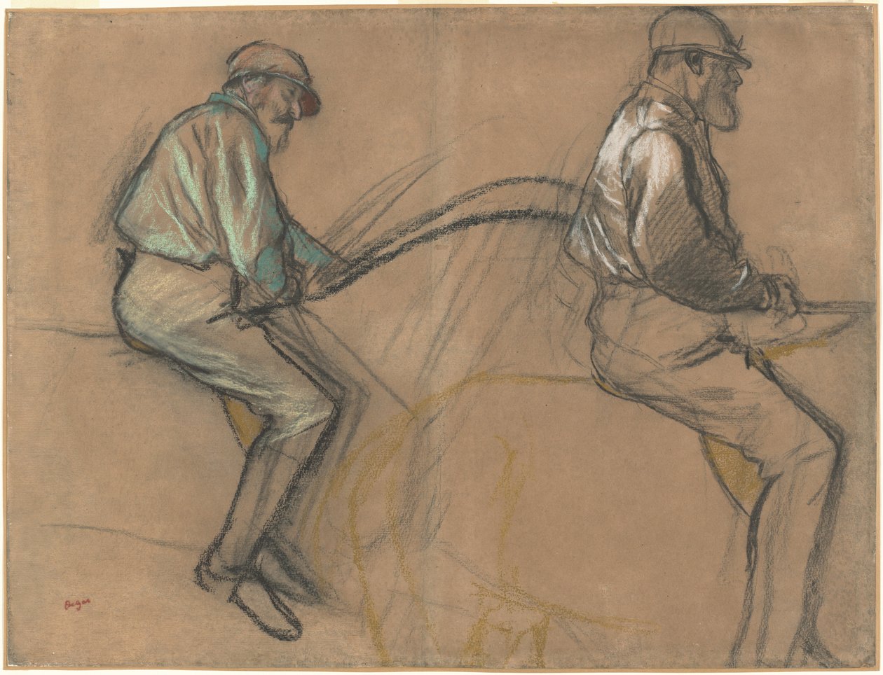 To studier av en jockey, ca. 1884. av Edgar Degas