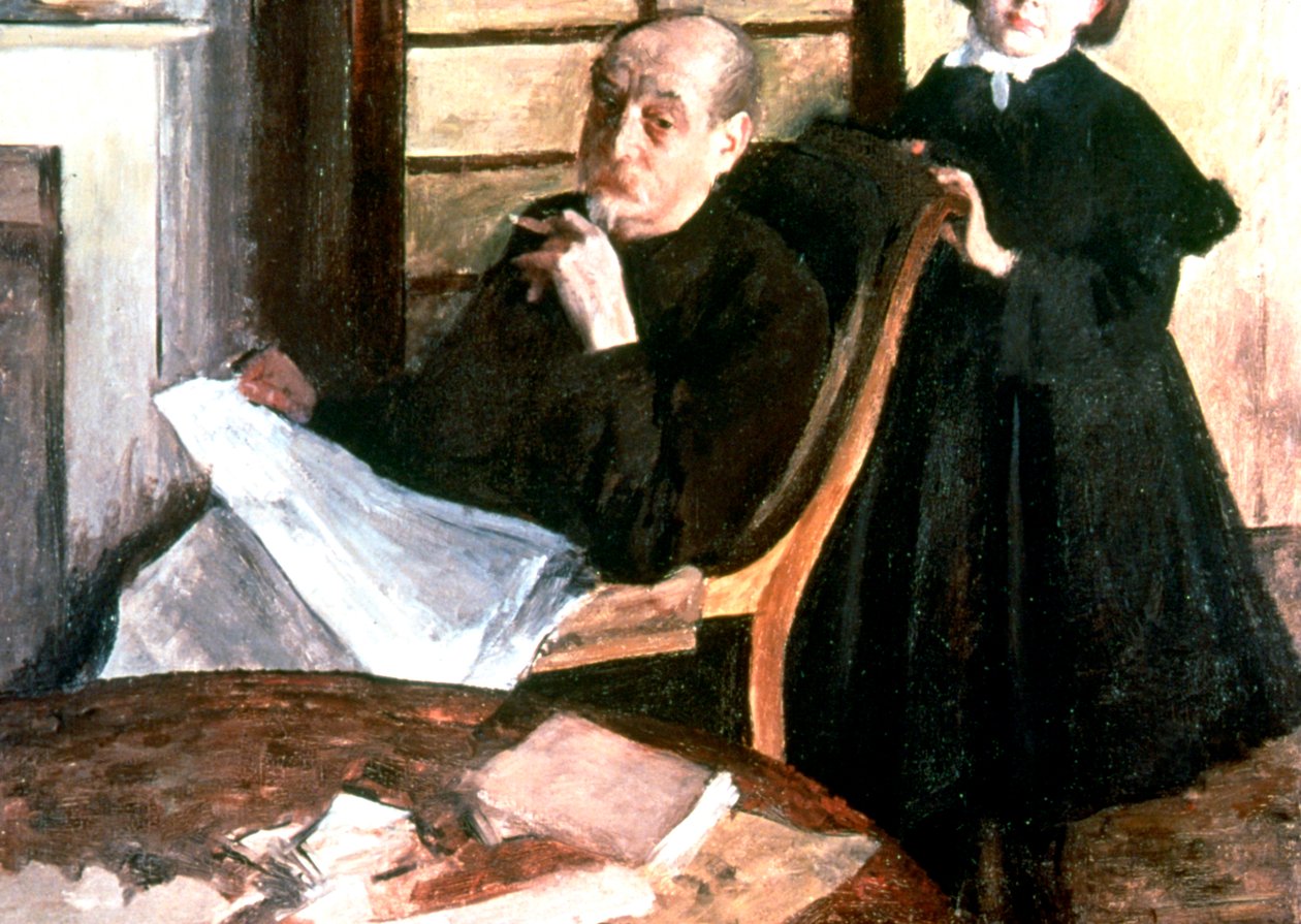 Onkel og niese, c1876 av Edgar Degas