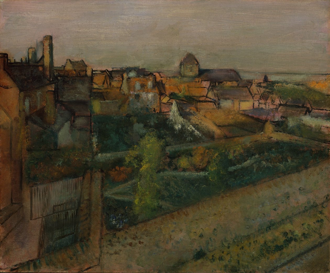 Utsikt over Saint-Valéry-sur-Somme, 1896-98. av Edgar Degas