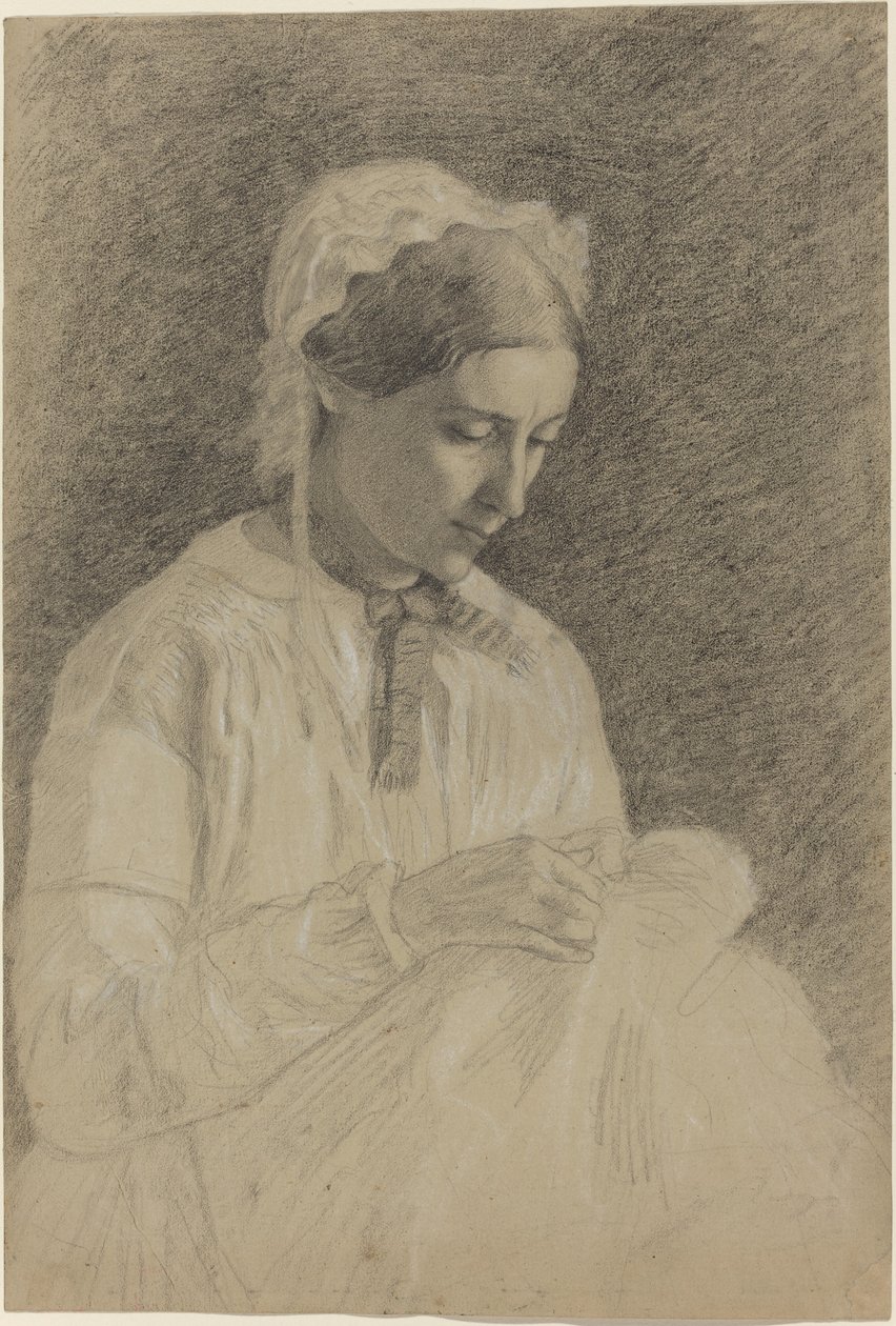 Kvinnebrodering, 18551860. av Edgar Degas