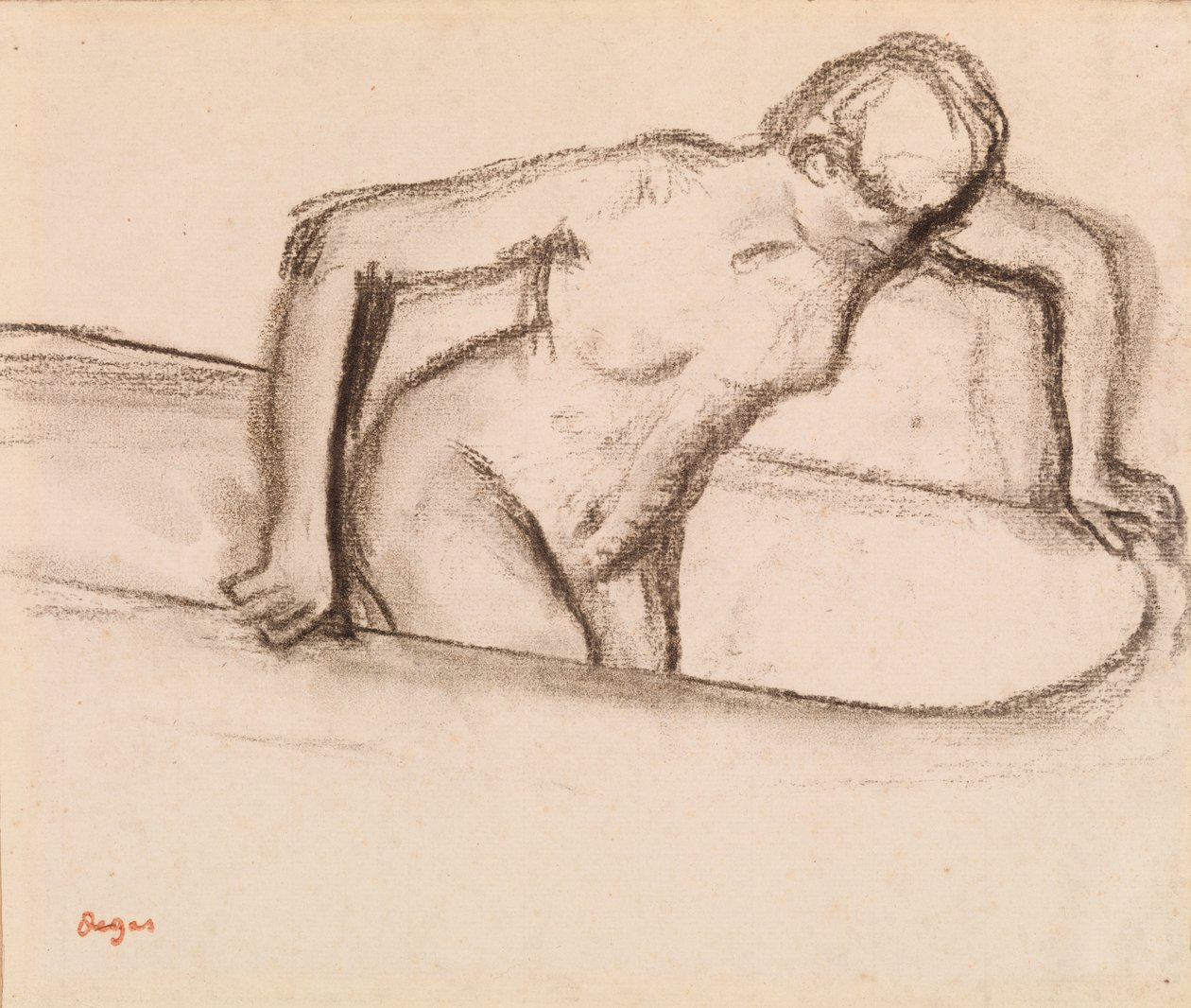 Kvinne i badekar av Edgar Degas