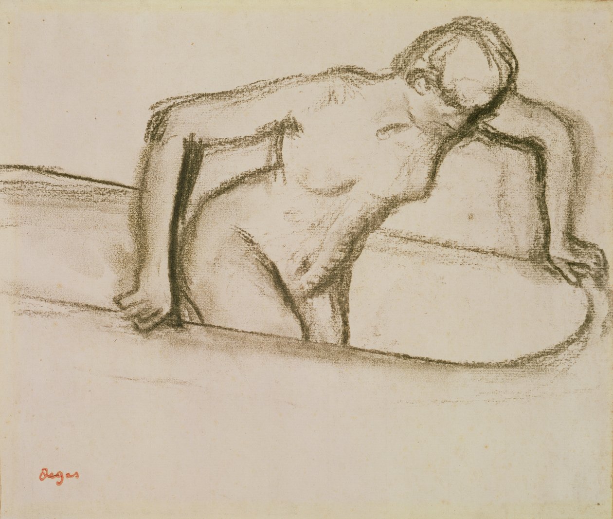 Kvinne i badekar av Edgar Degas