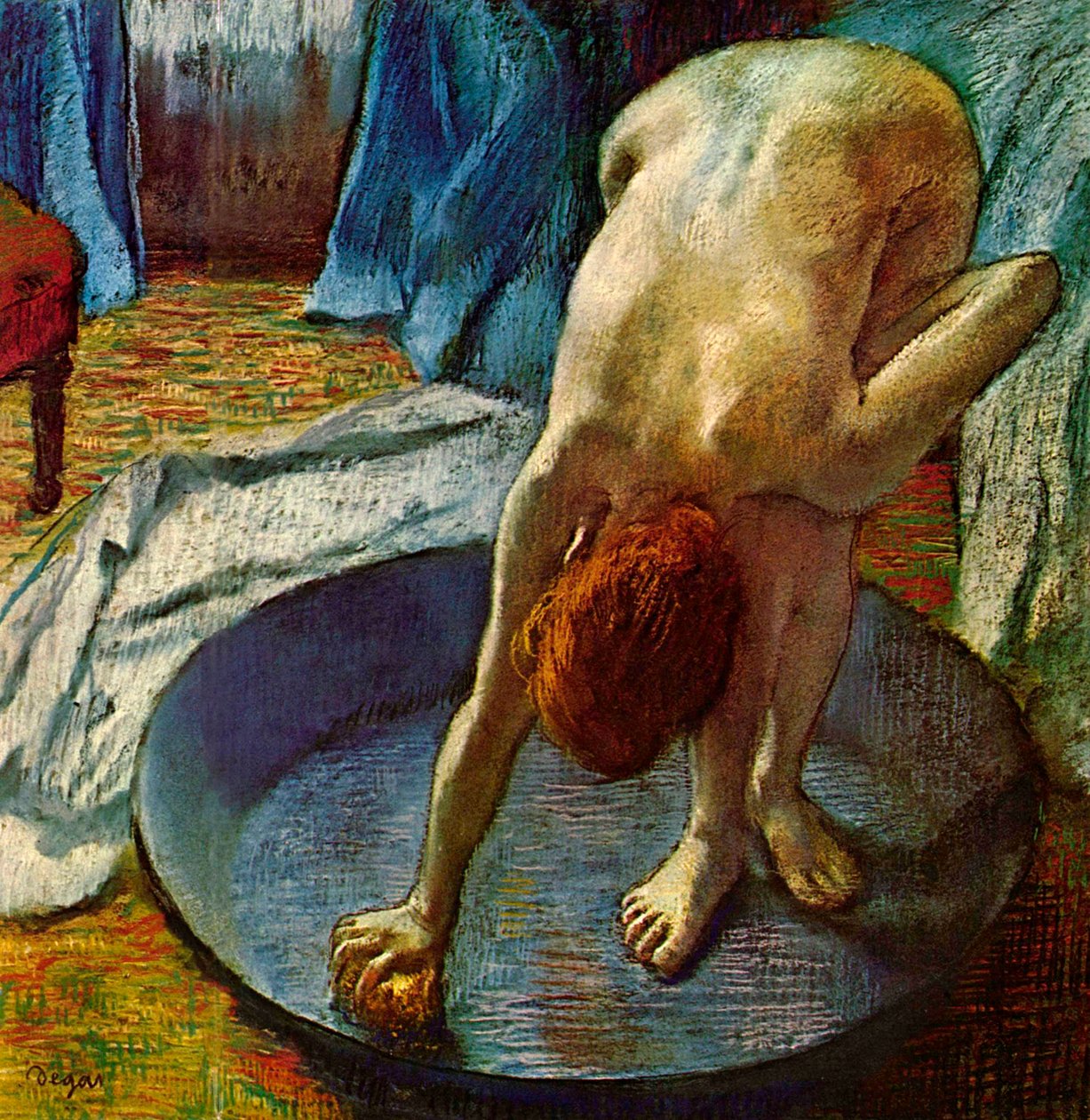 Kvinne i badekar, 1886. av Edgar Degas
