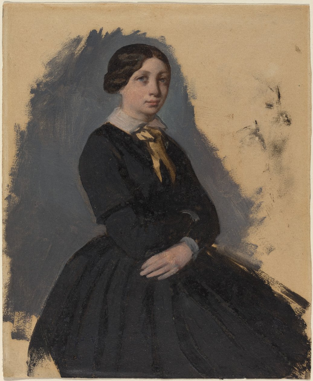 Ung kvinne i svart av Edgar Degas