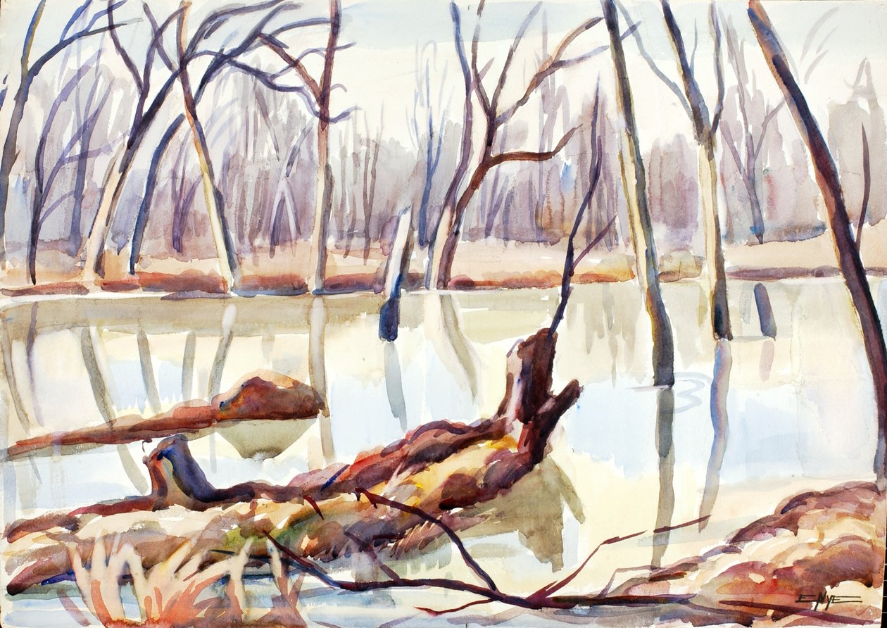 Rock Creek, vinter, ca. 1920-1929. av Edgar Nye