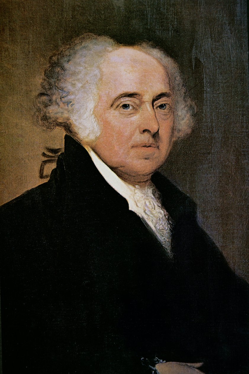 President John Adams (1735-1826) (fargelitografi) av Edgar Parker