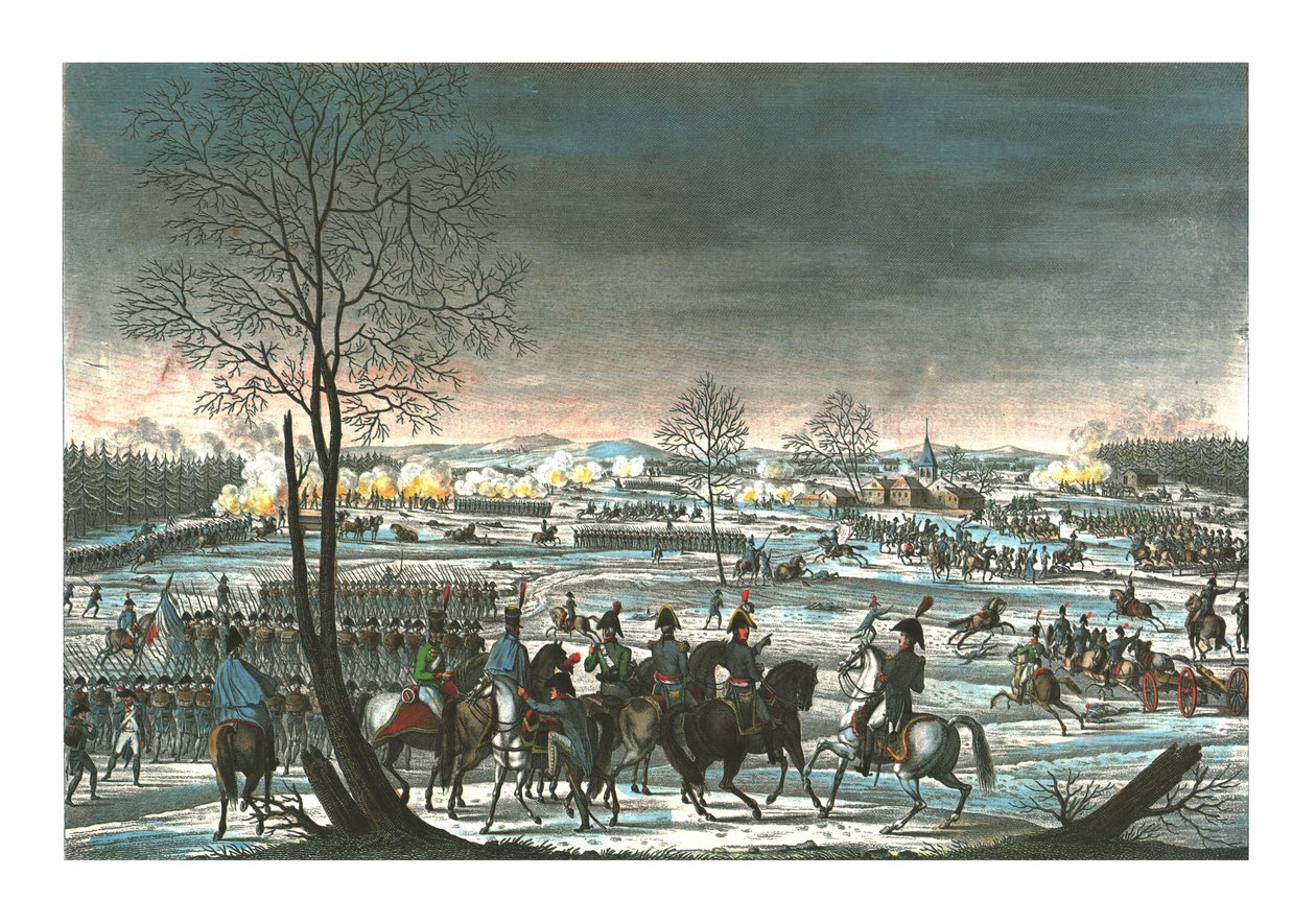 Slaget ved Hohenlinden, 3. desember 1800, c1850. av Edme Bovinet