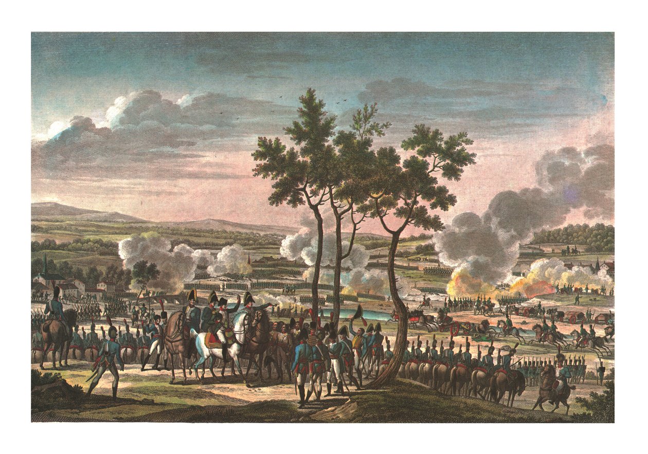 Slaget ved Abensberg, 20. april 1809, c1850 av Edme Bovinet