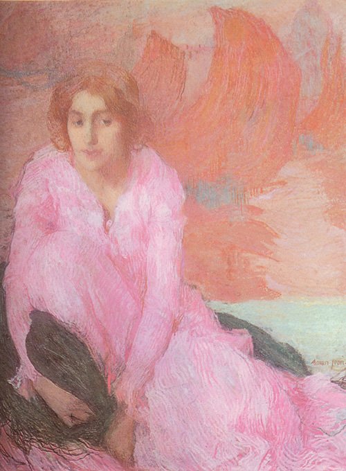 Dame en rocen av Edmond Aman Jean