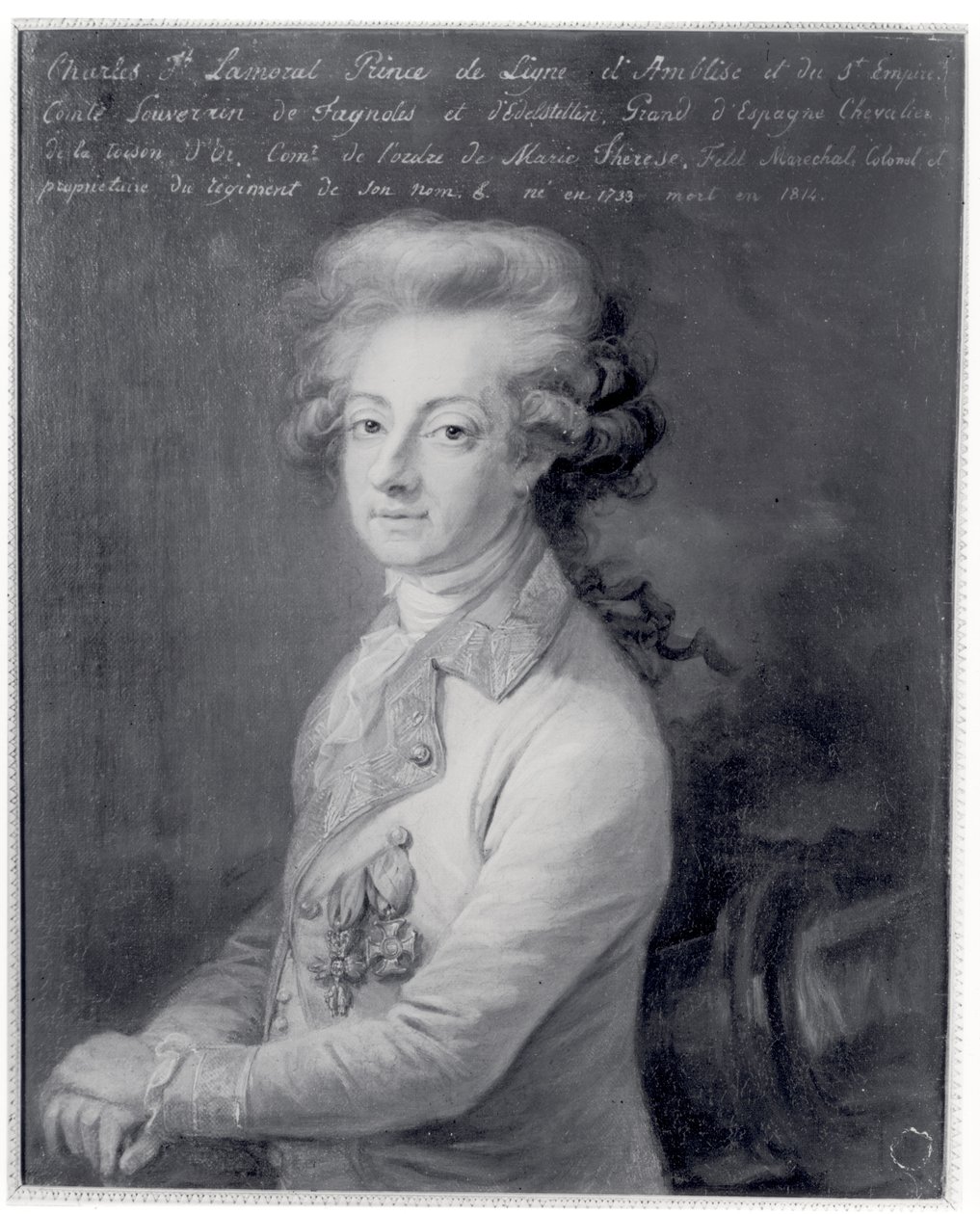 Portrett av marskalk Charles-Joseph (1735-1814) Prince of Line av Edmond Leclerq
