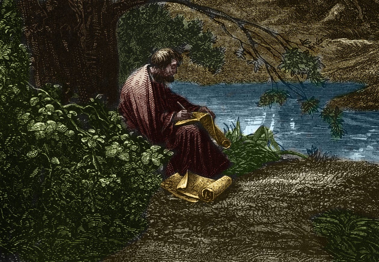 Den greske filosofen Democritus (Demokritus) av Edmond Castan