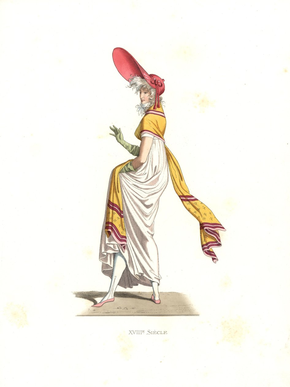 Fasjonabel kvinne Wonderful, Frankrike av Edmond Lechevallier Chevignard